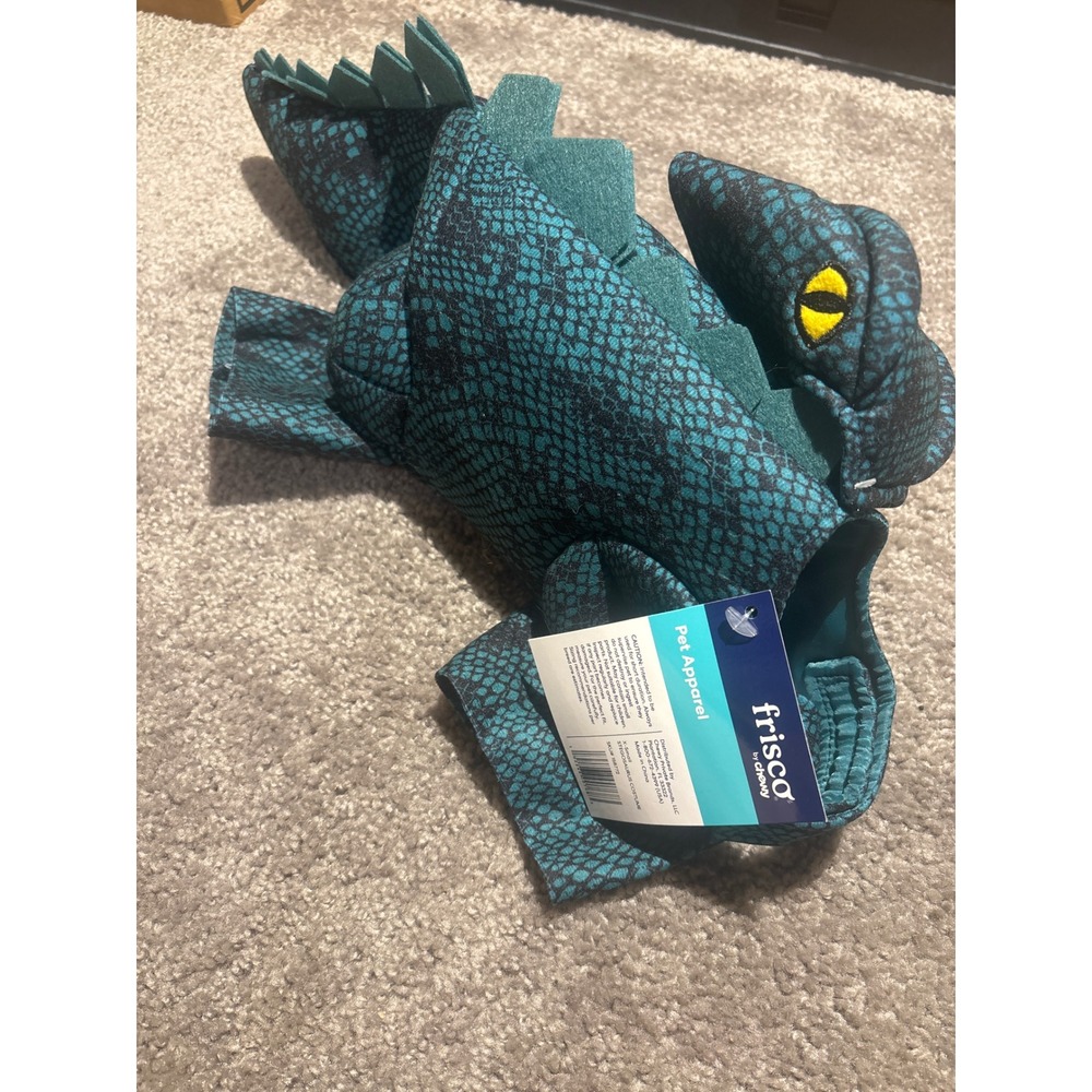 Frisco Stegosaurus Dog Costume Pet Apparel Dinosaur Halloween Green XS
